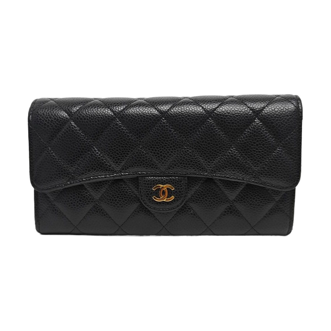 Chanel Classic Flap Wallet, 19.5 cm, black, Item 988038168033, Leather, photograph 1