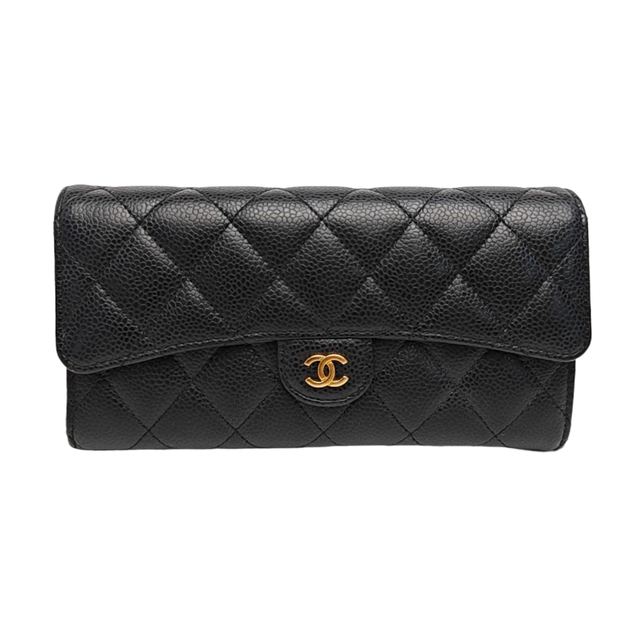 Chanel Classic Flap Portemonnaie, 19.5 cm, Schwarz, Artikel 991296949230, Leder
