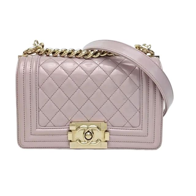 Chanel Boy Schultertasche, 20.5 cm, Violett