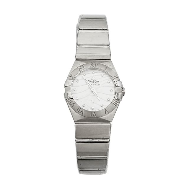 Omega Constellation Uhr, 24 mm, weißes Zifferblatt, Artikel 991633838974