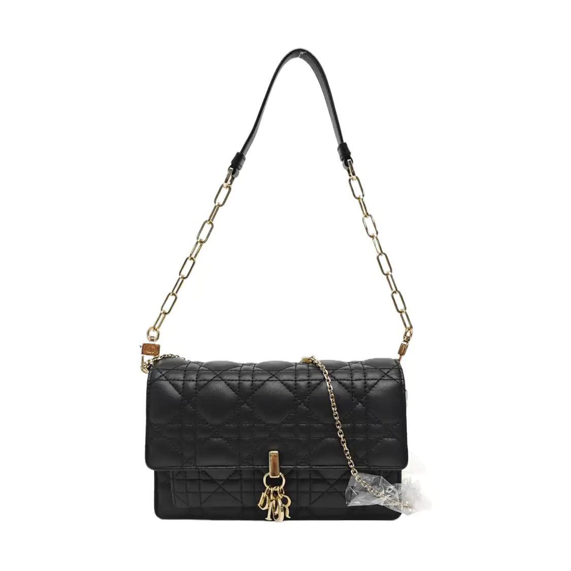 Dior Lady Dior Schultertasche, 19 cm, Schwarz, Fotografiere 1