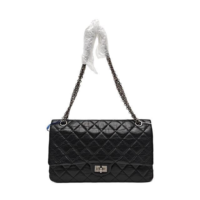 Chanel 2.55 Schultertasche, 28 cm, Schwarz, Artikel 995447509226, Kalbsleder, Leder