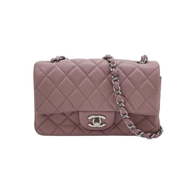 Chanel Classic Flap Schultertasche, 20 cm, Rosa, Artikel 996192999145, Lammleder
