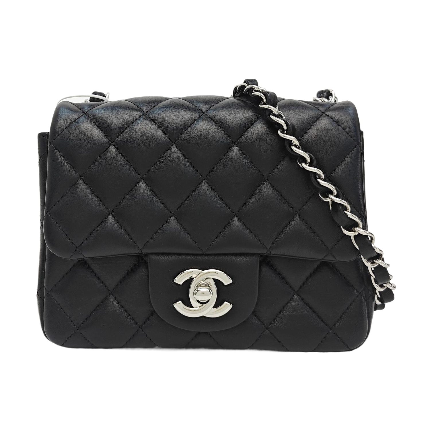 Chanel Classic Flap Shoulder Bag, 17 cm, black, Item 997643958979, Lambskin, photograph 1