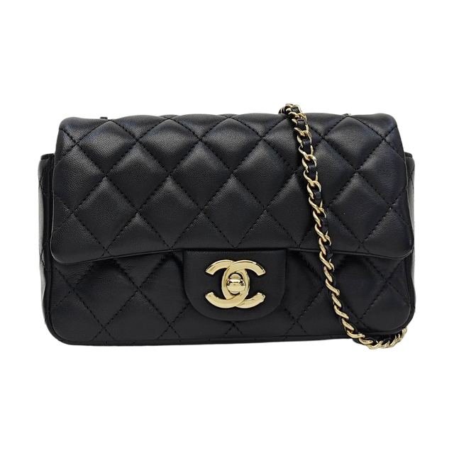 Chanel Classic Flap Schultertasche, 20 cm, Schwarz, Artikel 997647909981, Lammleder