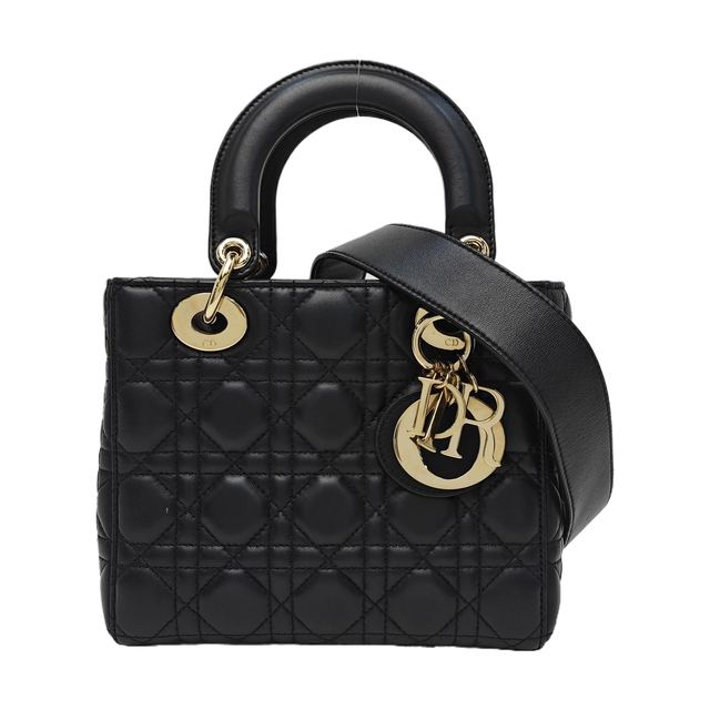 Dior Lady Dior Handtasche, 20 cm, Schwarz, Artikel 998773992534, Lammleder